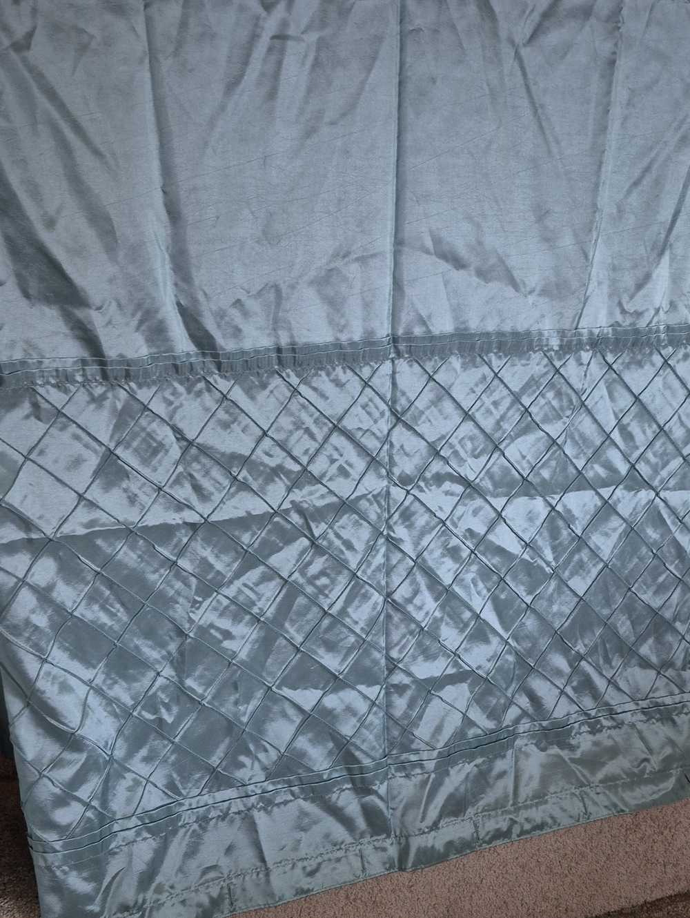 Seafoam Blue Silky Shower Curtain 68x72